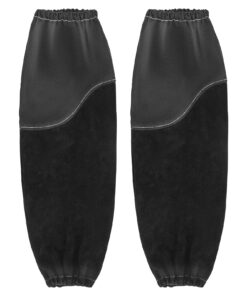 VEVOR Flame-Resistant Welding Sleeves 53.3cm – Heavy-Duty Cowhide Leather & FR Cotton Arm Protection