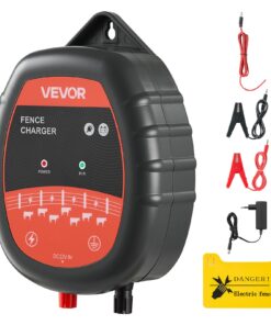 VEVOR Electric Fence Energizer 10kV 1J AC/DC/Solar Powered