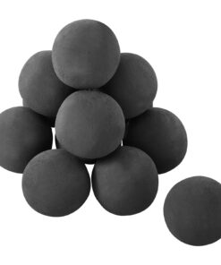 VEVOR 10 cm Ceramic Fire Balls – Set of 12 Reusable Heat-Resistant Fire Stones for Gas & Propane Fireplaces and Pits