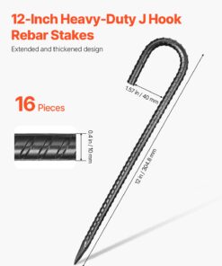 16-Pack Galvanized Rebar Stakes for Tents