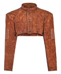 VEVOR M-Size Flame-Resistant Leather Welding Cape Sleeve with Tool Pockets