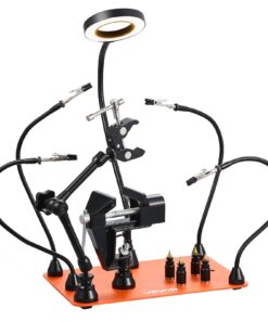 VEVOR 2-in-1 Magnetic Soldering Station with 3X Magnifying Lamp