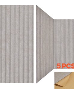 VEVOR 5-Pack Self-Adhesive Acoustic Wall Panels 120 x 60 x 1 cm - High-Density Sound Absorbing Polyester