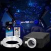 VEVOR 150pcs fiiberoptiliste Star laevalgusti Kit 2m RGBW Starlight Headliner koos Bluetooth Remote Kodu või Auto