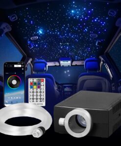 Набір волоконно-оптичних стельових світильників VEVOR 150шт - 2м RGBW зоряне світло з Bluetooth та пультом дистанційного керування для дому та автомобіля