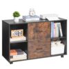 VEVOR Mobile Wooden Filing Cabinet with 2 Drawers