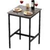 VEVOR 61 cm Modern Bar Table  Metal Frame  Wood Top