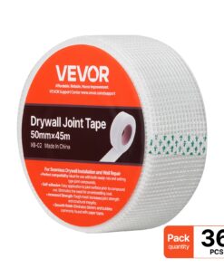 VEVOR 36 Rolls 45m x 50mm Self-Adhesive Fiberglass Mesh Tape for Drywall Repair