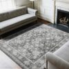 VEVOR 240x300 cm Washable Vintage Gray Area Rug  Anti Skid
