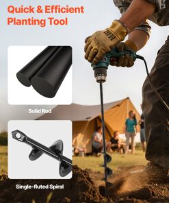 Post Hole Digging & Planting – Fits 3/8'' Hex Shank Drills