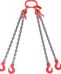 VEVOR 8 mm x 1.5 m 4-Leg G80 Lifting Chain Sling with Grab Hooks