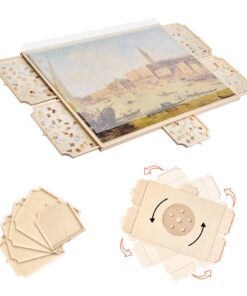 VEVOR 2000-Piece Wooden Jigsaw Puzzle Table with Cover