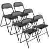 VEVOR 6 Pack Foldable Leather Chairs with Padded Cushion
