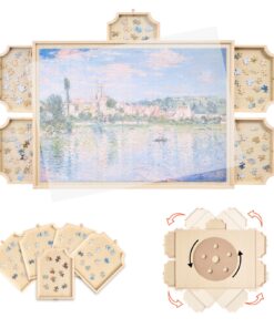 VEVOR 1000-Piece Wooden Puzzle Board with 5 Drawers
