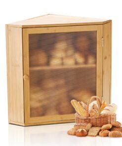 VEVOR Bamboo Corner Bread Box
