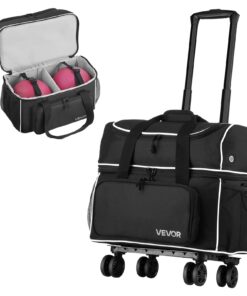 VEVOR 2-Ball Bowling Bag with Wheels