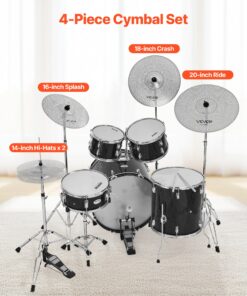 Crash & Ride Cymbals with Silent Pads & Bag