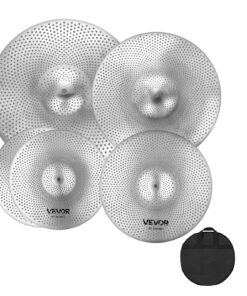 VEVOR 4-Piece Low Volume Drum Cymbal Set – 36/41/46/51 cm Alloy Hi-Hat