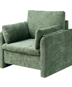 VEVOR Green Fabric Accent Chair with Armrests