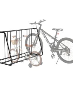 VEVOR Floor Bike Rack for Up to 6 Bicycles – Fits Tires up to 7.6 cm Wide – Heavy-Duty Carbon Steel Storage Stand