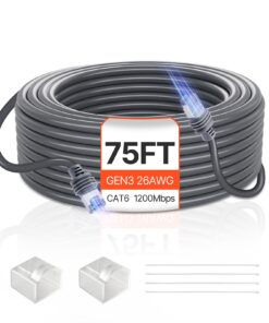 VEVOR 22.8m Starlink Gen 3 Extension Cable – Weatherproof CAT6 Ethernet