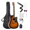 VEVOR 104 cm Cutaway Acoustic Guitar Bundle for Adults  Spruce Top