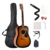 VEVOR 104 cm Dreadnought Acoustic Guitar Beginner Bundle with Gig Bag