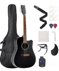 VEVOR 104 cm Cutaway Acoustic Guitar Starter Kit for Adults