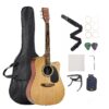 VEVOR 104 cm Cutaway Acoustic Guitar Beginner Bundle with Gig Bag