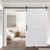 VEVOR 1219 x 2134mm White Sliding Barn Door with Hardware Kit