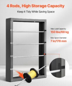 Вмещает 4 катушки длиной до 18 см