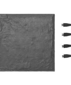 VEVOR 4pcs Decorative Stepping Stones 39.4 x 39.4 cm Grey Resin Pavers for Garden