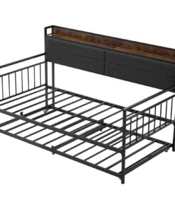 VEVOR Twin Size Metal Daybed with Trundle