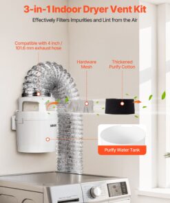 Filter & 1.5m Hose for Electric Dryers – Air Purifying Ventilation System