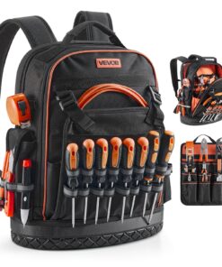 VEVOR Electrician Tool Backpack with 64 Pockets