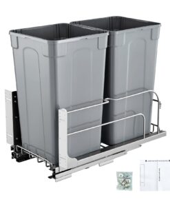 VEVOR Dual 25.5L Pull-Out Kitchen Trash Can with Soft-Close