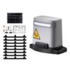 VEVOR 280W Solar Sliding Gate Opener for Gates up to 20m  816kg with Gear Track and 2 Remotes  Outdoor Electric Motor Kit
