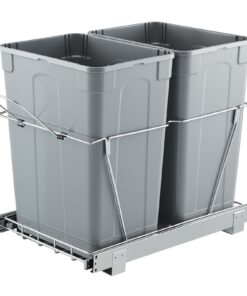 VEVOR Double Pull-Out 66L Under Cabinet Kitchen Waste Bin – Dual Trash Sorting System