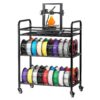 VEVOR 3 Tier 3D Printer Filament Storage Rack with Wheels  Adjustable Feet