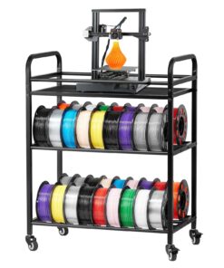 VEVOR 3-Tier 3D Printer Filament Storage Rack with Wheels & Adjustable Feet