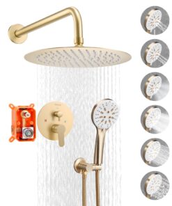 VEVOR 25cm Rain Shower Head & 6-Mode Handheld Set