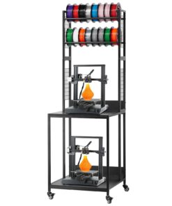 VEVOR 4-Tier 3D Printer Storage Rack - мобильная стойка с полками для 60 катушек и 2 принтеров