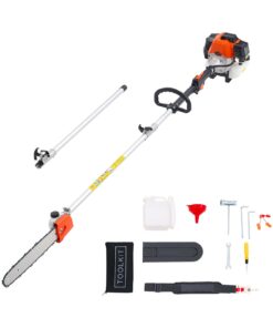 VEVOR Gas Powered Pole Saw 52CC 2-Stroke Cordless Tree Trimmer 14in Cutting Bar