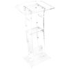 VEVOR 109 cm Portable Acrylic Podium Stand with Storage Shelves  Wide Reading Surface for Lectures  Events