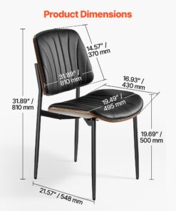 Ergonomic & Easy-Clean Kitchen Side Chairs