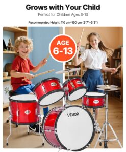 Cymbals & Adjustable Stool – Red