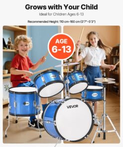 Cymbals & Adjustable Stool – Blue Junior Musical Kit for Ages 6–13
