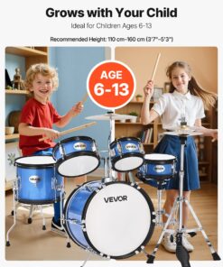 Cymbals & Adjustable Throne – Blue Musical Kit for Kids Aged 6–13