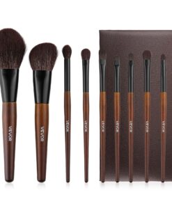 VEVOR 9-Piece Makeup Brush Set with Natural & Synthetic Bristles for Foundation