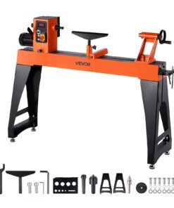 VEVOR 1100W Wood Lathe 406x1020 mm Variable Speed 0–3200 RPM